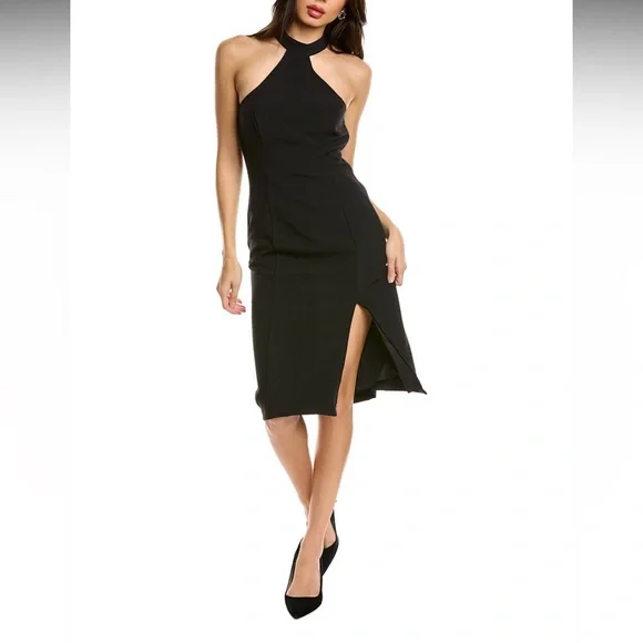 Julia Jordan Women's Halter Midi Dress - Black - Casual dresses